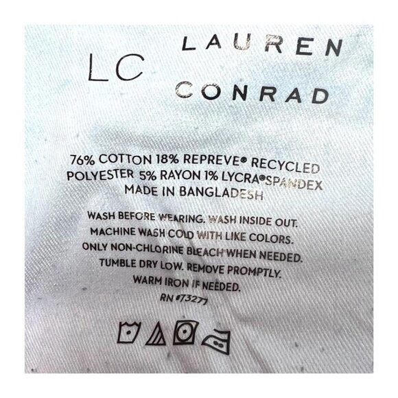LC Lauren Conrad Womens High Rise Distressed Ankle Skinny Jeans Sz 14 New - Picture 6 of 8